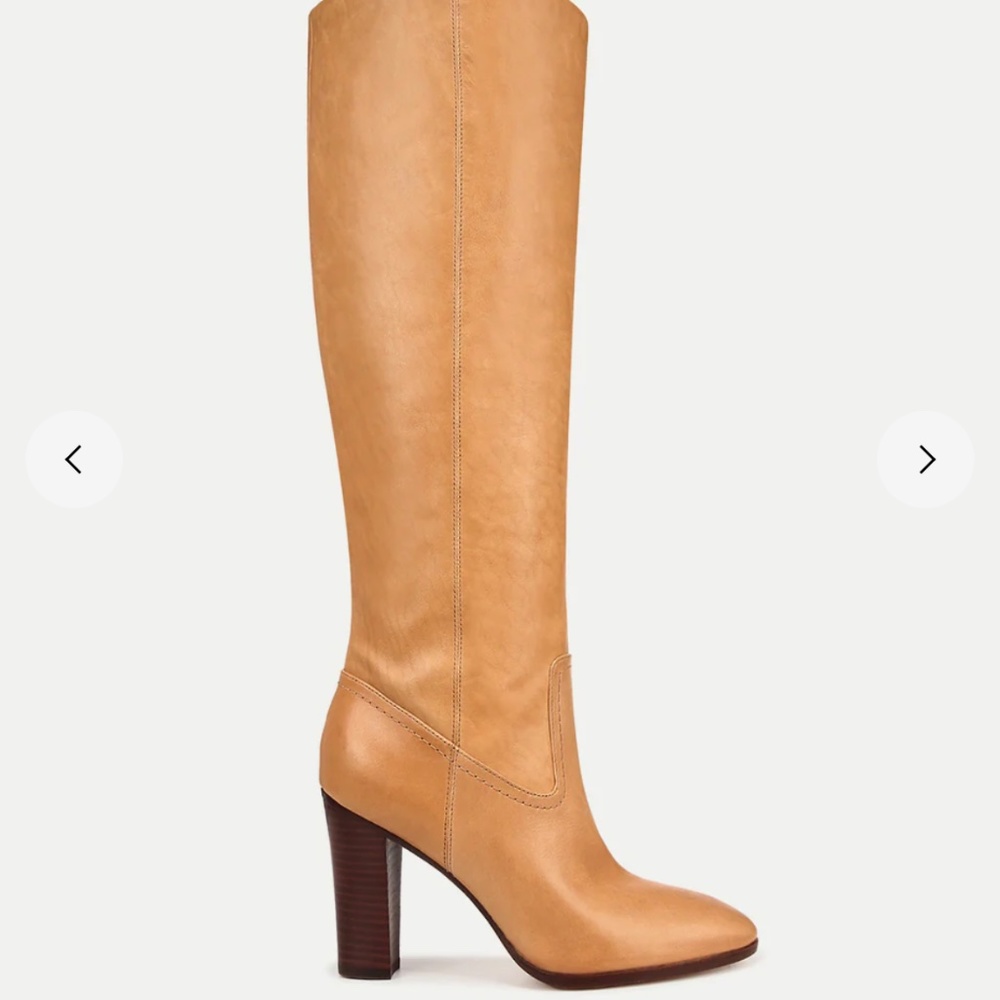 Veronica Beard Vesper Leather Knee-High Boot - Sz 10